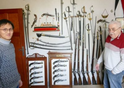 Collection d'armes désarmées