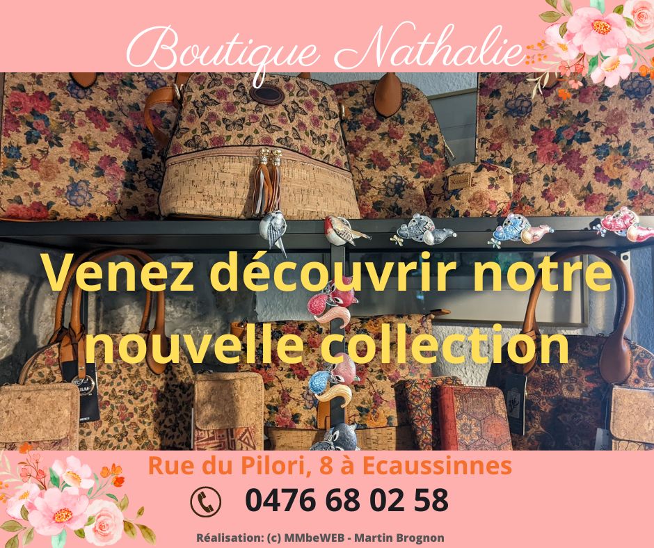 Boutique Nathalie à Ecaussinnes vetements articles cadeaux pour femmes