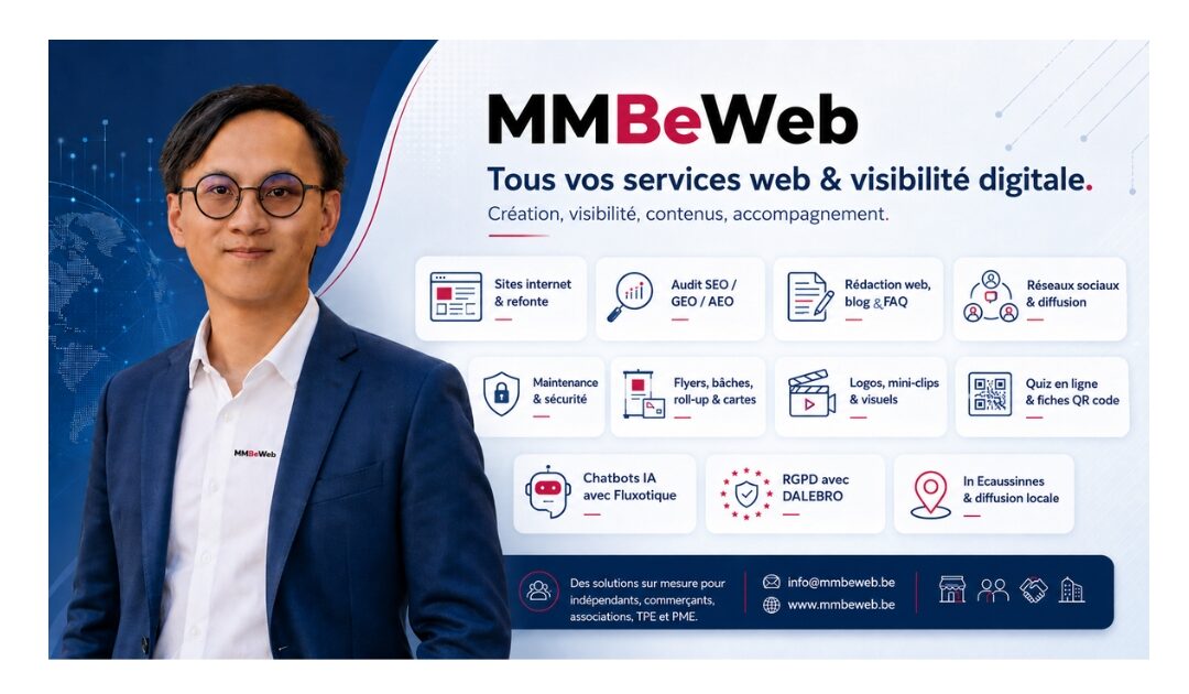 MMBeWeb : votre partenaire local à Écaussinnes pour développer votre visibilité en ligne
